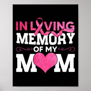 Affiche En souvenir affectueux de maman Ruban de sensibili