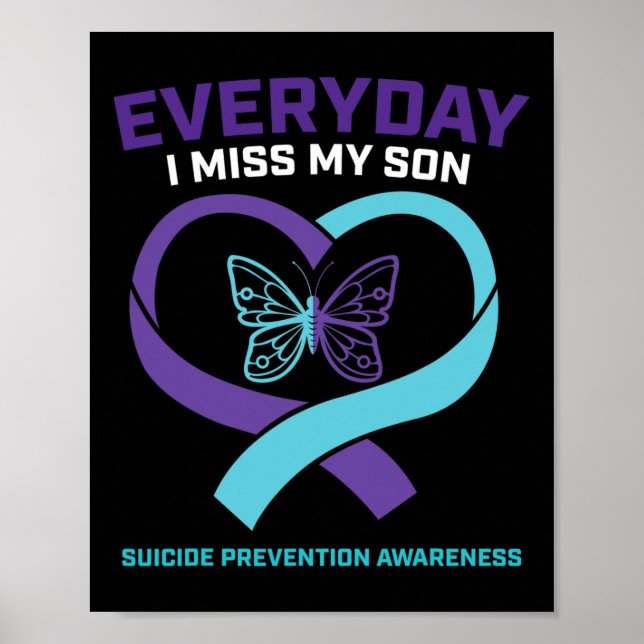 Affiche En souvenir affectueux Fils Prévention du suicide  (Devant)