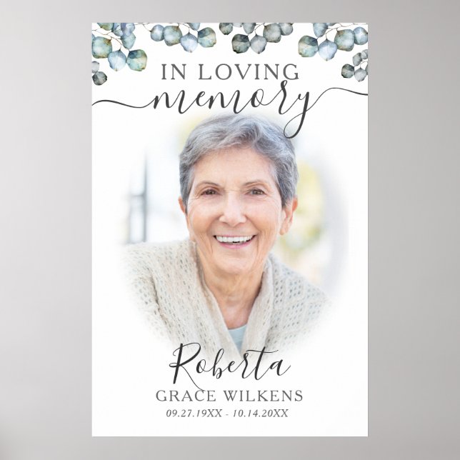 Affiche En Souvenir Affectueux Texte de Photo Feuillage de (Devant)