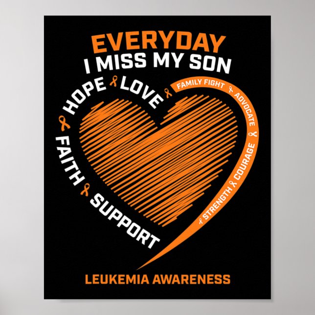 Affiche En Souvenir Mémoire Amoureuse De Mon Fils Leucémie (Devant)