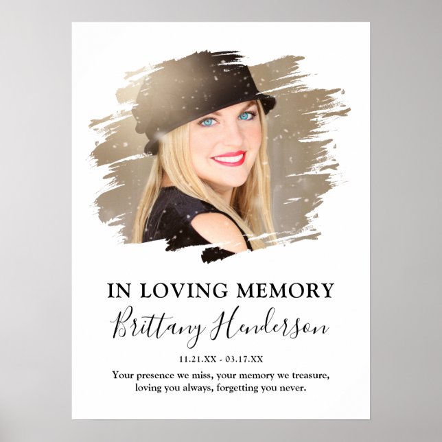 Affiche En souvenir | Mémorial photo (Devant)