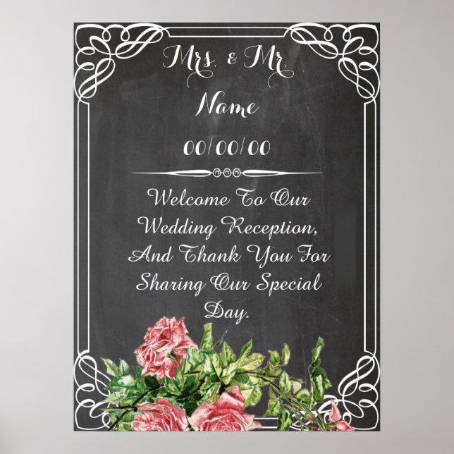 affiche en tableau, affiche mariage (Devant)