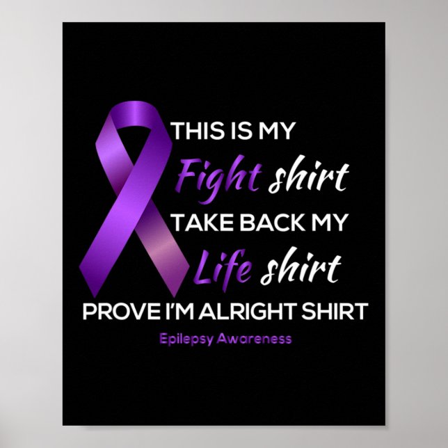 Affiche En Tant Que Tee - shirt Conscience De L'Épilepsie  (Devant)