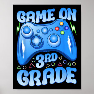 Affiche En Troisième Année De Retour À L'École Jeux Vidéos