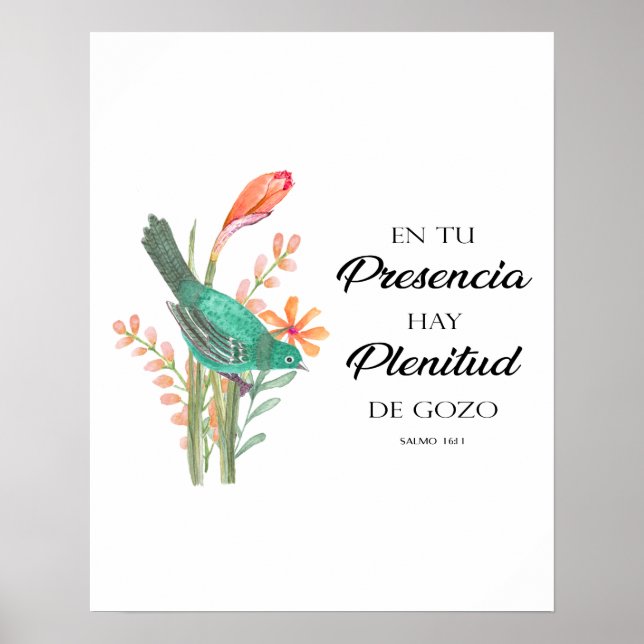 Affiche En tu presencia hay plenitude Salmos (Devant)