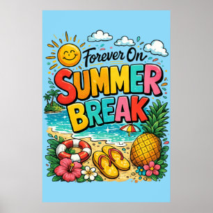 Affiche En Vacances D'été Pour Toujours