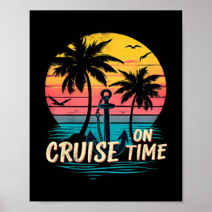 Affiche En vacances rétro au temps des croisières