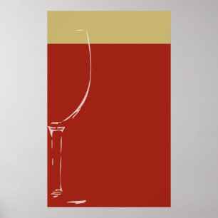 Affiche en verre de vin