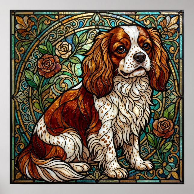 Affiche en verre teinté Cavalier King Charles Span (Devant)