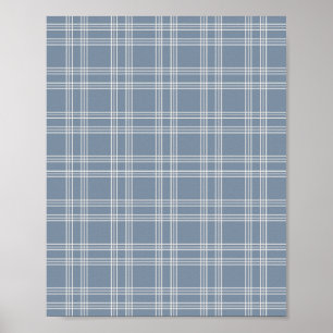 Affiche En vichy bleu foncé