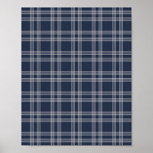 Affiche En vichy bleu marine