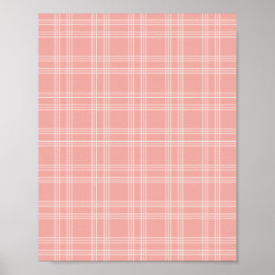 Affiche En vichy rose corail