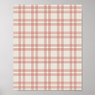 Affiche En vichy Rouge Et Crème