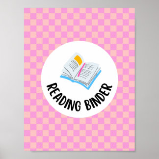 Affiche encart de page de titre de classeur de lecture 