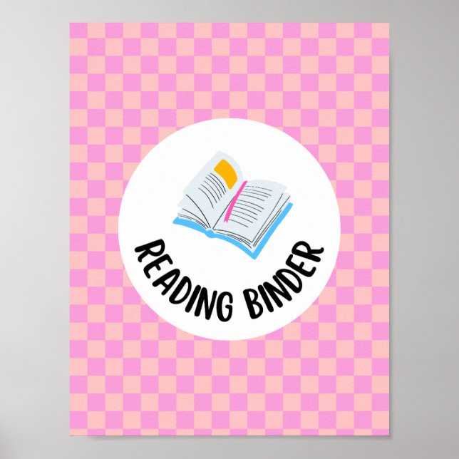 Affiche encart de page de titre de classeur de lecture  (Devant)