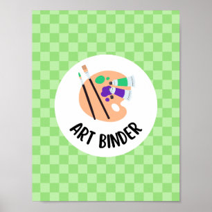 Affiche encart pour classeur d'art - organisation pour ens