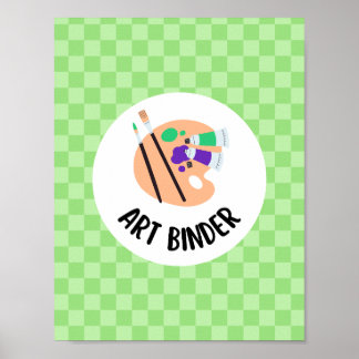 Affiche encart pour classeur d'art - organisation pour ens