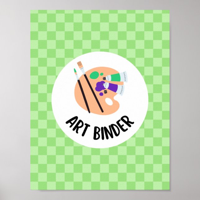 Affiche encart pour classeur d'art - organisation pour ens (Devant)