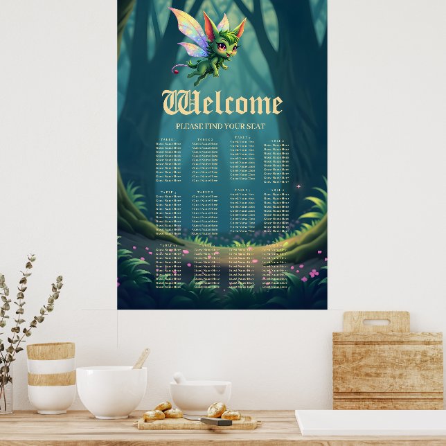Affiche Enchanted Fairy Critter – Magical Forest Sprite  (Cuisine)