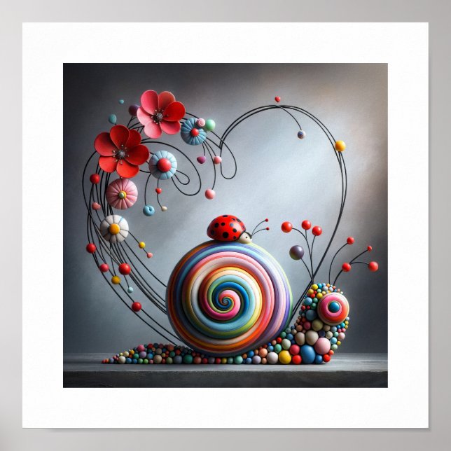 Affiche Enchanted Whirl : Un tournevis Whimsical Snail's G (Devant)