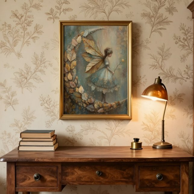 Affiche Enchanted Woodland Leaf Fairy Fantasy Art (Créateur téléchargé)