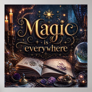 Affiche Enchantée de Lumière Magique Partout