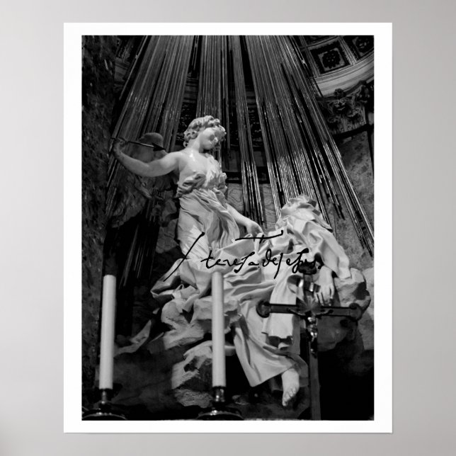 Affiche Enchantée de Sainte Theresa d'Avila Bernini (Devant)
