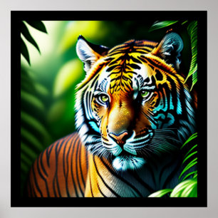 Affiche Enchanter Le Tigre De La Jungle - Fierce Et Gratui