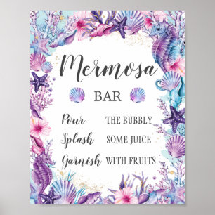 Affiche Enchanter le violet rose sous le bar Mermosa de la