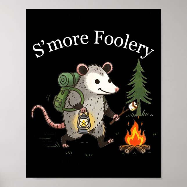 Affiche Encore des S'mores fou follet marsouin marshmallow (Devant)