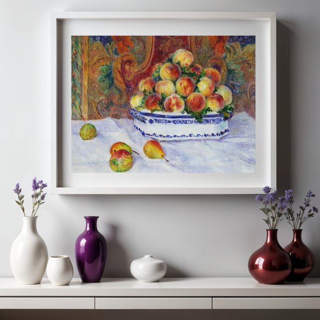 Affiche Encore la vie avec les pêches, Renoir (Créateur téléchargé)