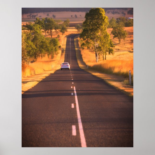 Affiche Encore sur la route une longue étendue de route su (Devant)