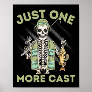 Affiche Encore un lancer - Fun Skeleton Fisherman