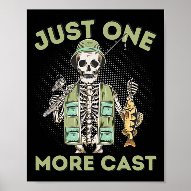 Affiche Encore un lancer - Fun Skeleton Fisherman  (Devant)