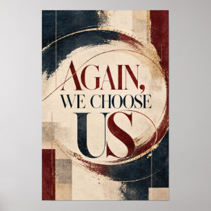 Affiche Encore une fois, nous nous choisissons, typographi