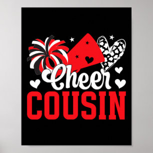 Affiche Encourage Cousin Fier De Pom-pom Girl Cousin D'une