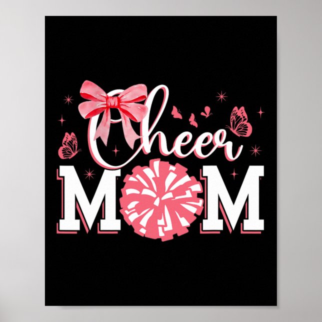 Affiche Encourage Maman Équipe De Cheerleaders Cheerleadin (Devant)