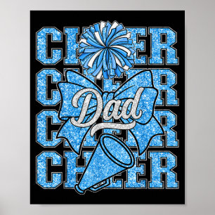 Affiche Encourage Papa Papa Noeud Srt Pom-pom Girl Cheerle