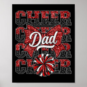 Affiche Encourage Papa Papa Ruban Sport Pom-pom girl Cheer
