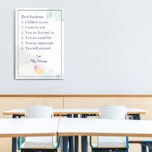 Affiche Encouragement Enseignants Salle de classe