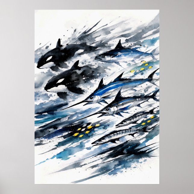 Affiche Encre Apex Currents de la chasse en profondeur (Devant)