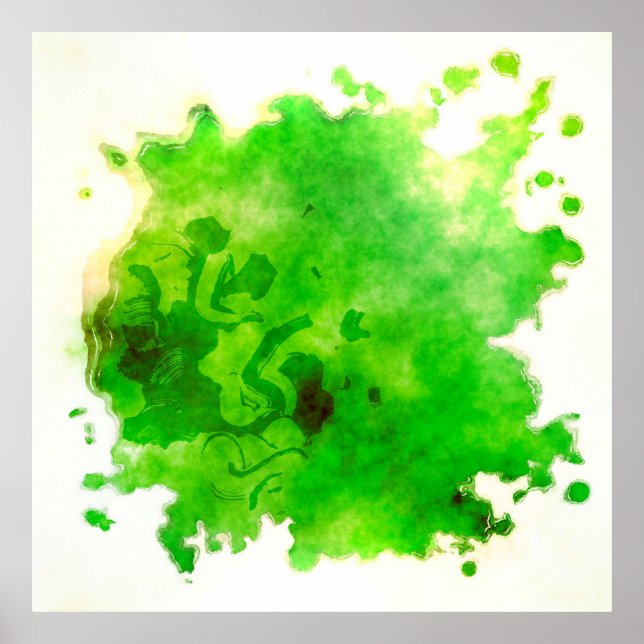 Affiche encre couleur aquarelle (Devant)