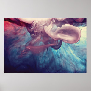 Affiche Encre dans la photographie d'abrégé sur l'eau