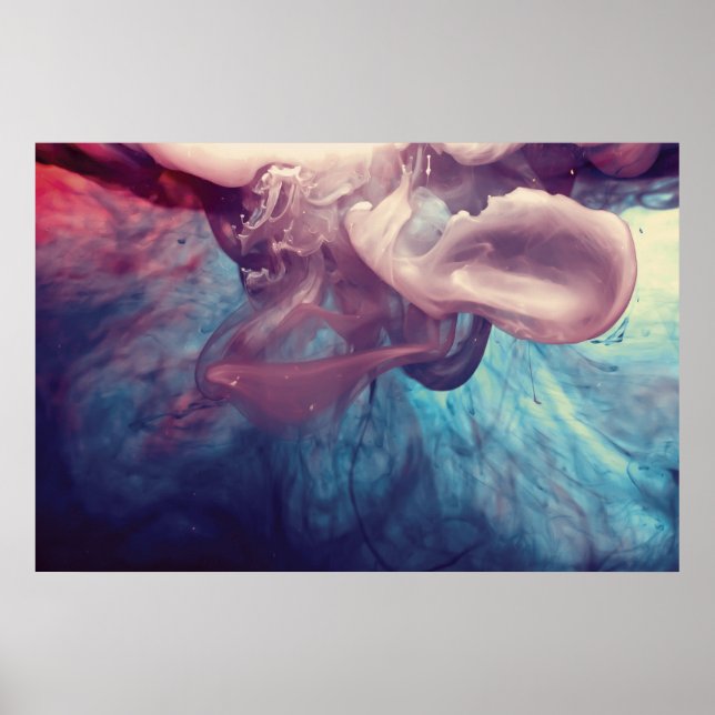 Affiche Encre dans l'eau Photographie Abstraite (Devant)