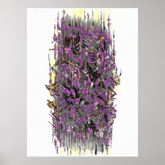 Affiche encre de tempête Techno