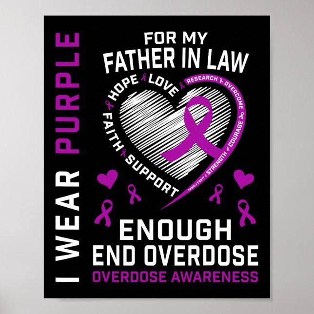 Affiche End Overdose Awareness Shirt Enough Purple For Fat (Devant)