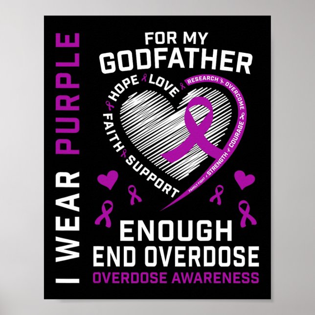 Affiche End Overdose Awareness Shirt Enough Purple For My  (Devant)