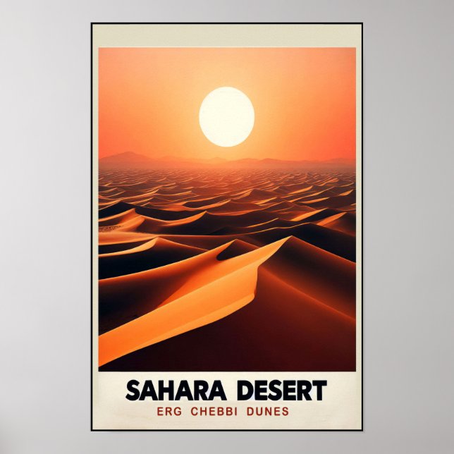Affiche Endless Dunes Of Erg Chebbi, Morocco (Devant)