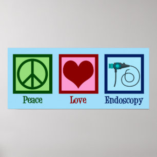 Affiche Endoscopie Peace Love