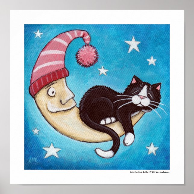 Affiche Endroit le plus sûr pour une sieste de chat (Devant)